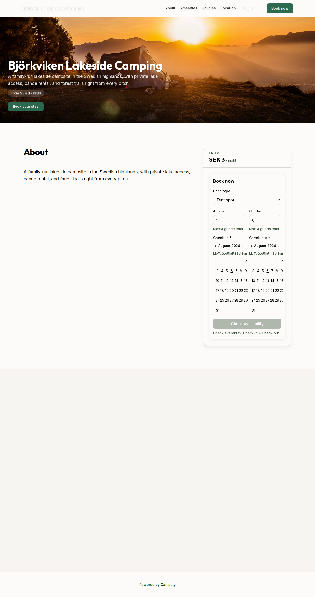 Your branded page